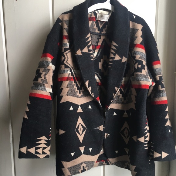 Pendleton Black and Tan Patterned Blazer - Picture 1 of 5